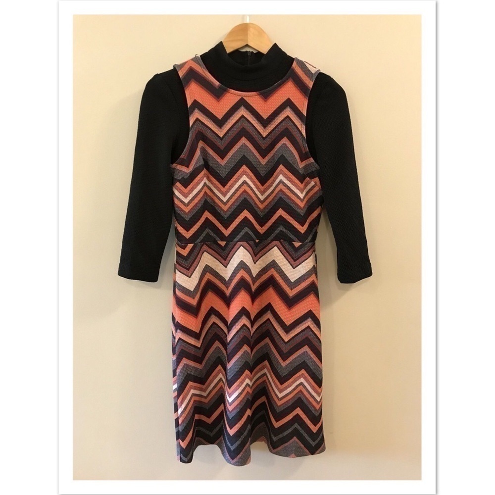 Eci New York Chevron Print Dress Small